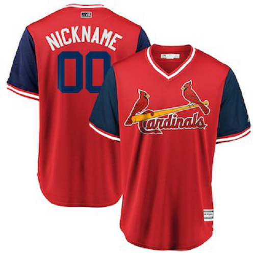 St. Louis Cardinals Majestic 2018 Players' Weekend Cool Base Customized Pick-A-Player Roster Red Navy Jersey