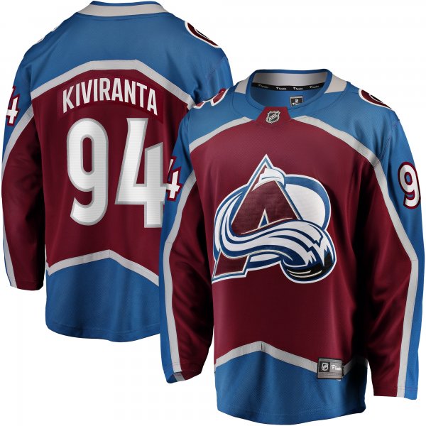 Men's Colorado Avalanche Joel Kiviranta Fanatics Maroon Home Premier Breakaway Player Jersey