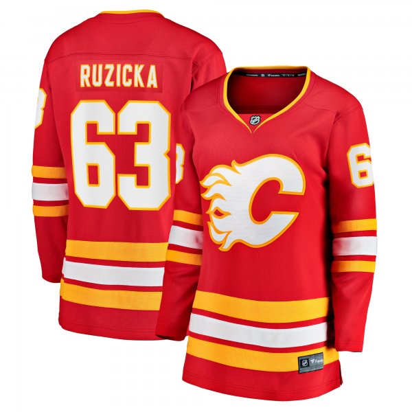 Women's Calgary Flames Adam Ruzicka Fanatics Red Home Breakaway Player Jersey