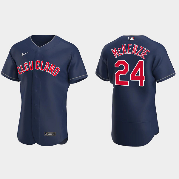 Triston McKenzie Cleveland Guardians Alternate Men's Jersey - Navy