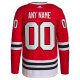 Men's Chicago Blackhawks  adidas Red Home  Primegreen Custom Jersey