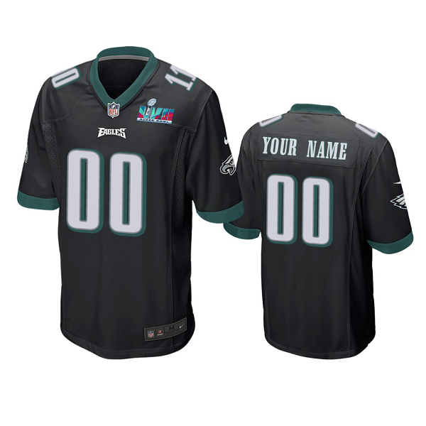 Men's Philadelphia Eagles Custom Black Super Bowl LVII Limited Jersey