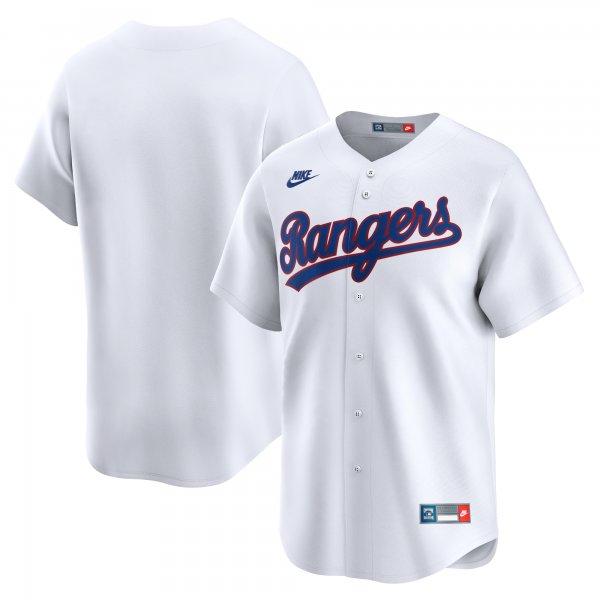 Men's Texas Rangers Nike White Cooperstown Collection Limited Jersey