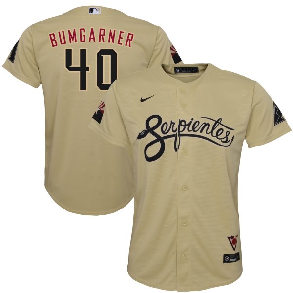 Youth Arizona Diamondbacks Madison Bumgarner Nike Sand City Connect Replica Player Jersey