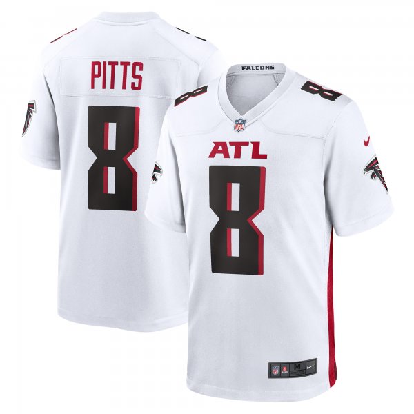 Men's Atlanta Falcons Kyle Pitts Nike White Game Player Jersey