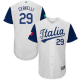 Team Italy #29 Francisco Cervelli White 2017 World Baseball Classic Stitched MLB Jersey