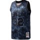 Men's Utah Jazz Karl Malone Mitchell & Ness Black Hardwood Classics 1991/92 Tie-Dye Swingman Jersey