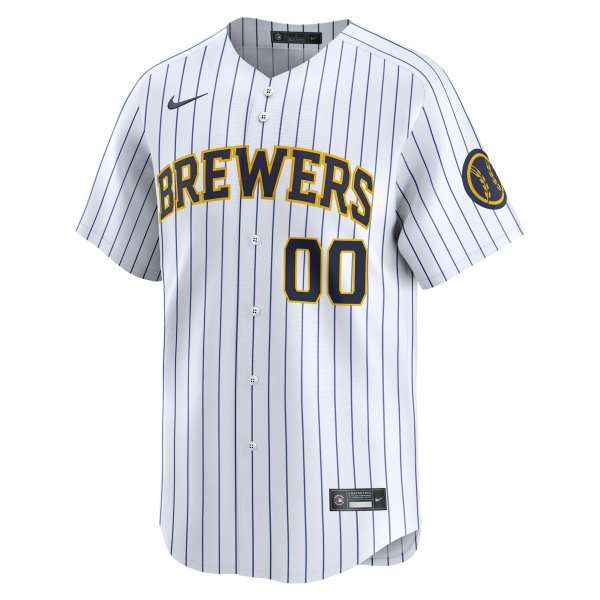 Men's Milwaukee Brewers  Nike White  Alternate Limited Custom Jersey