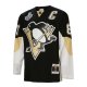 Men's Pittsburgh Penguins Sidney Crosby Mitchell & Ness Black Captain Patch 2008/09 Blue Line Player Jersey