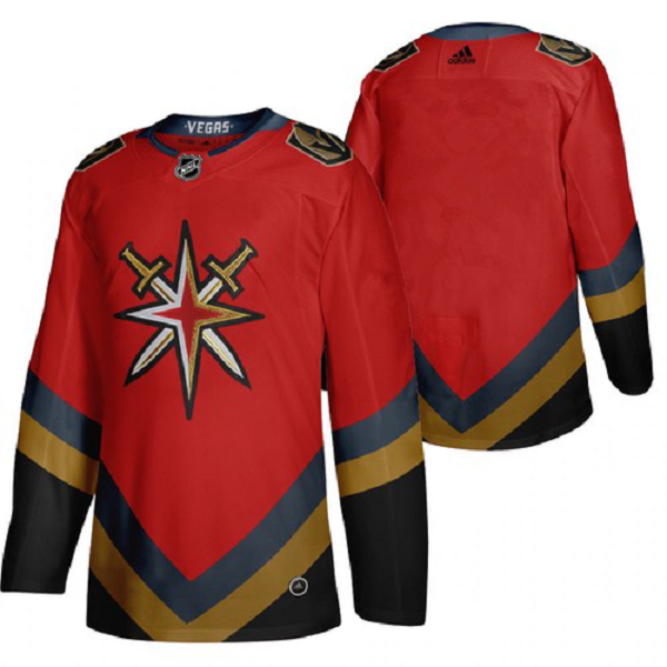 Men's Vegas Golden Knights Red 2021 Reverse Retro Fourth Team Jersey