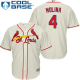 St. Louis Cardinals #4 Yadier Molina Cream Cool Base Stitched Youth MLB Jersey