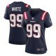 Women's New England Patriots Keion White Nike  Navy Team Game Jersey