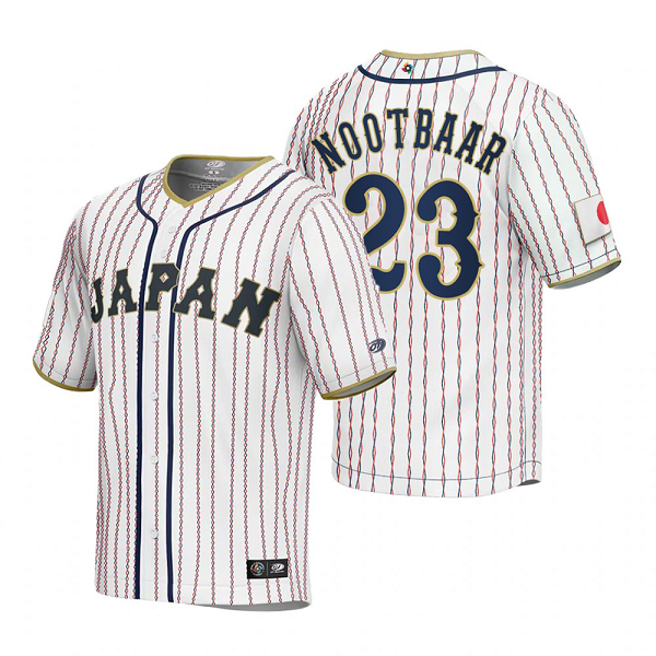 Japan Baseball Lars Nootbaar White 2023 World Baseball Classic Jersey