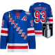 Men's Mika Zibanejad New York Rangers 2022 Stanley Cup Playoffs Royal #93 Jersey