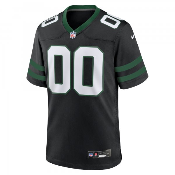 Men's New York Jets  Nike Legacy Black Alternate Custom Game Jersey