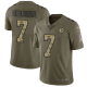 Nike Pittsburgh Steelers #7 Ben Roethlisberger Olive/Camo Youth Stitched NFL Limited 2017 Salute to Service Jersey