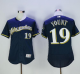 Milwaukee Brewers #19 Robin Yount Navy Blue Flexbase Collection Stitched MLB Jersey