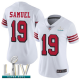 San Francisco 49ers #19 Deebo Samuel White Rush Super Bowl LIV Bound Women's Stitched NFL Vapor Untouchable Limited Jersey