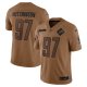 Men's Detroit Lions #97 Aidan Hutchinson Nike Brown 2023 Salute To Service Limited Jersey