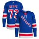 New York Rangers adidas #73 Matt Rempe Royal Home Primegreen Jersey