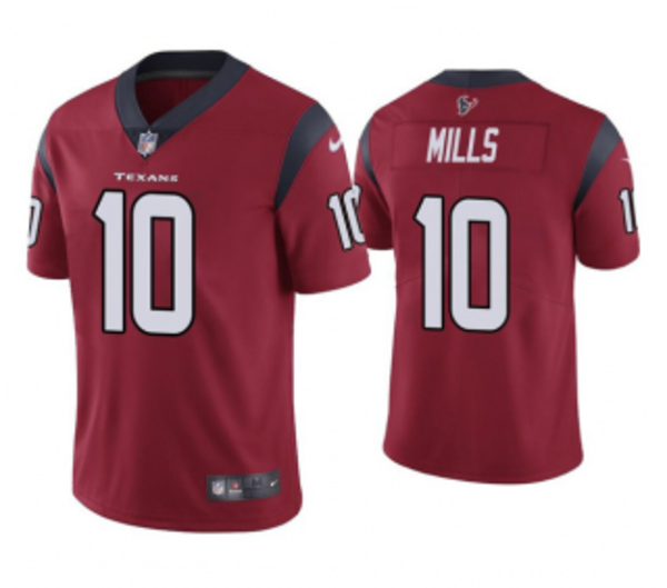 Men's Nike Houston Texans #10 Davis Mills Red Vapor Untouchable Limited Stitched Jerseys