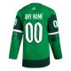 Men's Arizona Coyotes  adidas Kelly Green St. Patrick's Day Custom Jersey