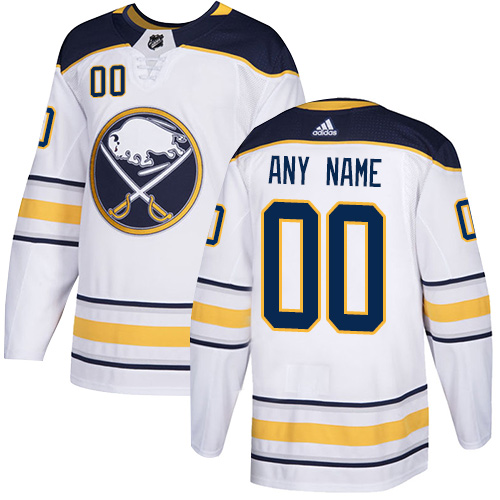 Men's Adidas Sabres Personalized White Road NHL Jersey