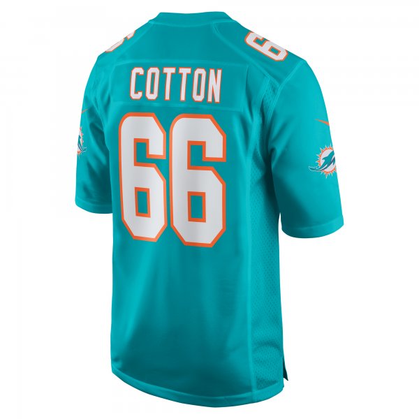 Men's Miami Dolphins Lester Cotton Sr. Nike Aqua Home Game Player Jersey