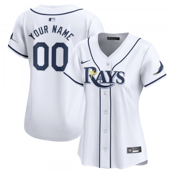 Women's Tampa Bay Rays Nike White Home Limited Custom Jersey