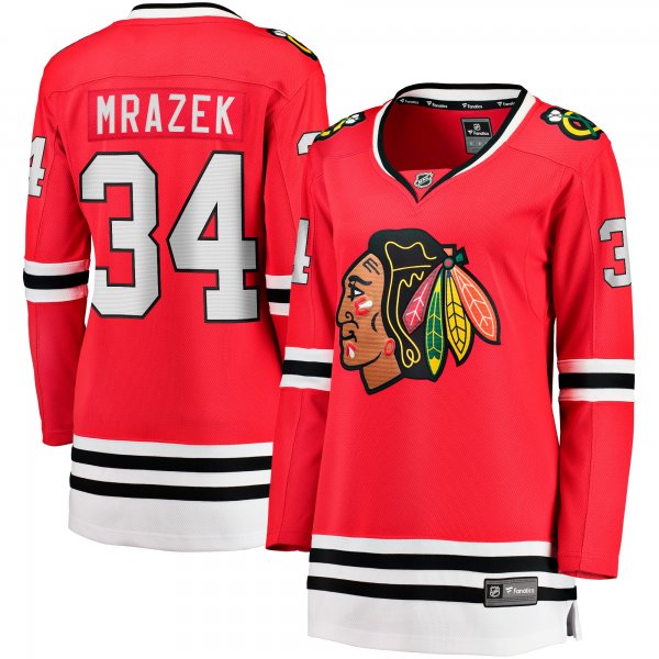 Women's Chicago Blackhawks Petr Mrazek Fanatics Red Home Breakaway Player Jersey