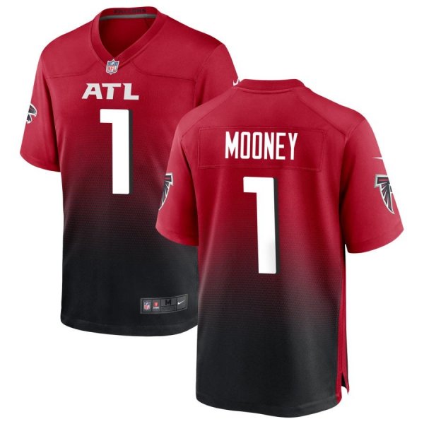 Men's #1 Nike Darnell Mooney Red And Black Atlanta Falcons Team Game Jersey