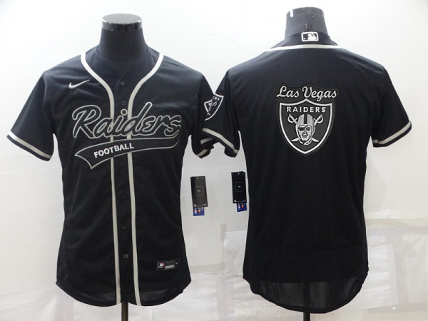 Men's Las Vegas Raiders Blank Black Stitched Baseball Cool Base Jersey