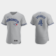 Men's George Springer #4 Toronto Blue Jays Gray Road Flex Base MLB Jersey