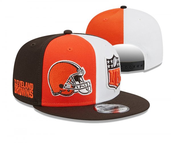 Cleveland Browns White Orange And Brown Cap