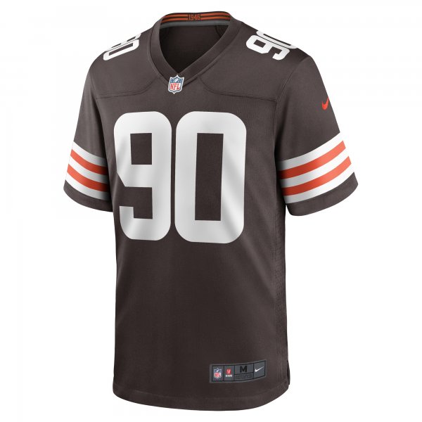 Men's Cleveland Browns Maurice Hurst Nike Brown Game Player Jersey