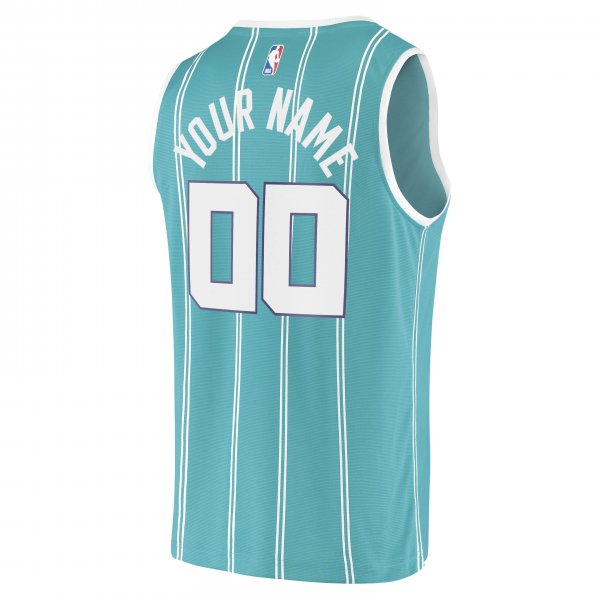 Men's Charlotte Hornets Fanatics Teal Fast Break Replica Custom Jersey - Icon Edition