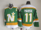 Men's Dallas Stars #11 Parise Green Throwback NHL Jersey