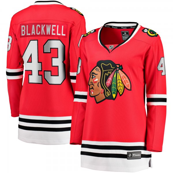 Women's Chicago Blackhawks Colin Blackwell Fanatics Red Home Breakaway Player Jersey