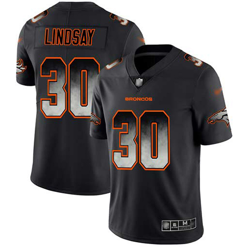 Denver Broncos #30 Phillip Lindsay Black Men's Stitched NFL Vapor Untouchable Limited Smoke Fashion Jersey