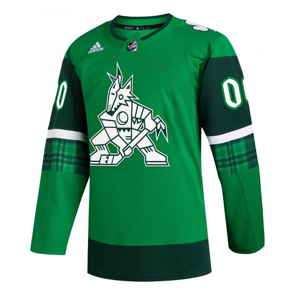 Men's Arizona Coyotes  adidas Kelly Green St. Patrick's Day Custom Jersey