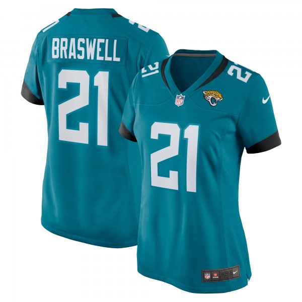 Women's Jacksonville Jaguars Christian Braswell Nike  Teal Team Game Jersey