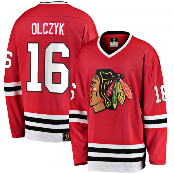 Men's Chicago Blackhawks Eddie Olczyk Fanatics Red Premier Breakaway Retired Player Jersey