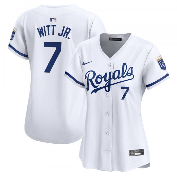 Women's Kansas City Royals Bobby Witt Jr. Nike White Home Limited Player Jersey