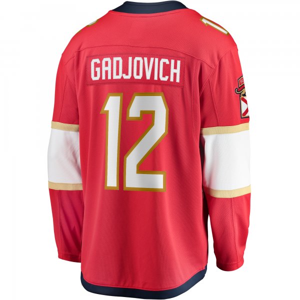 Men's Florida Panthers Jonah Gadjovich Fanatics Red  Premier Breakaway Player Jersey