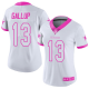 Women's Dallas Cowboys #13 Michael Gallup White/PinkStitched NFL Limited Rush Fashion Jersey