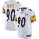 Nike Pittsburgh Steelers #90 T. J. Watt White Men's Stitched NFL Vapor Untouchable Limited Jersey