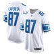 Men's Nike #87 Sam Laporta White Detroit Lions Game Jersey