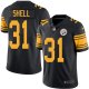 Pittsburgh Steelers #31 Donnie Shell Men's Limited Black NFL Rush Jersey