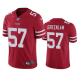 Men's San Francisco 49ers #57 Dre Greenlaw Scarlet 100th Season Vapor Limited Nike NFL Jersey