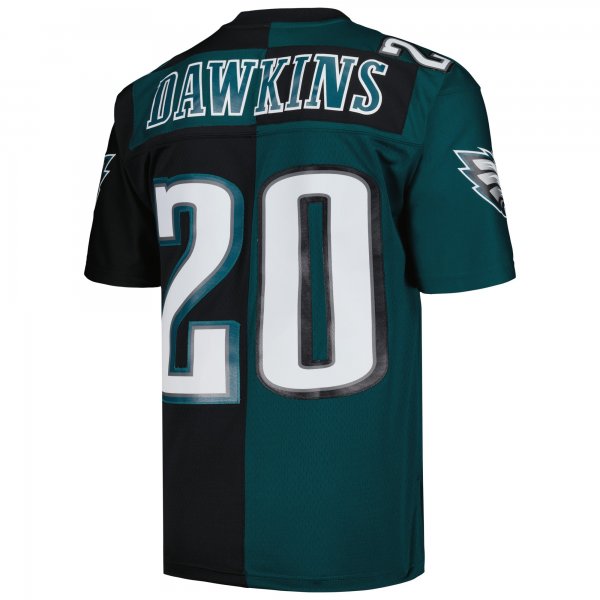 Men's Philadelphia Eagles Brian Dawkins Mitchell & Ness Midnight Green/Black 2004 Split Legacy Replica Jersey